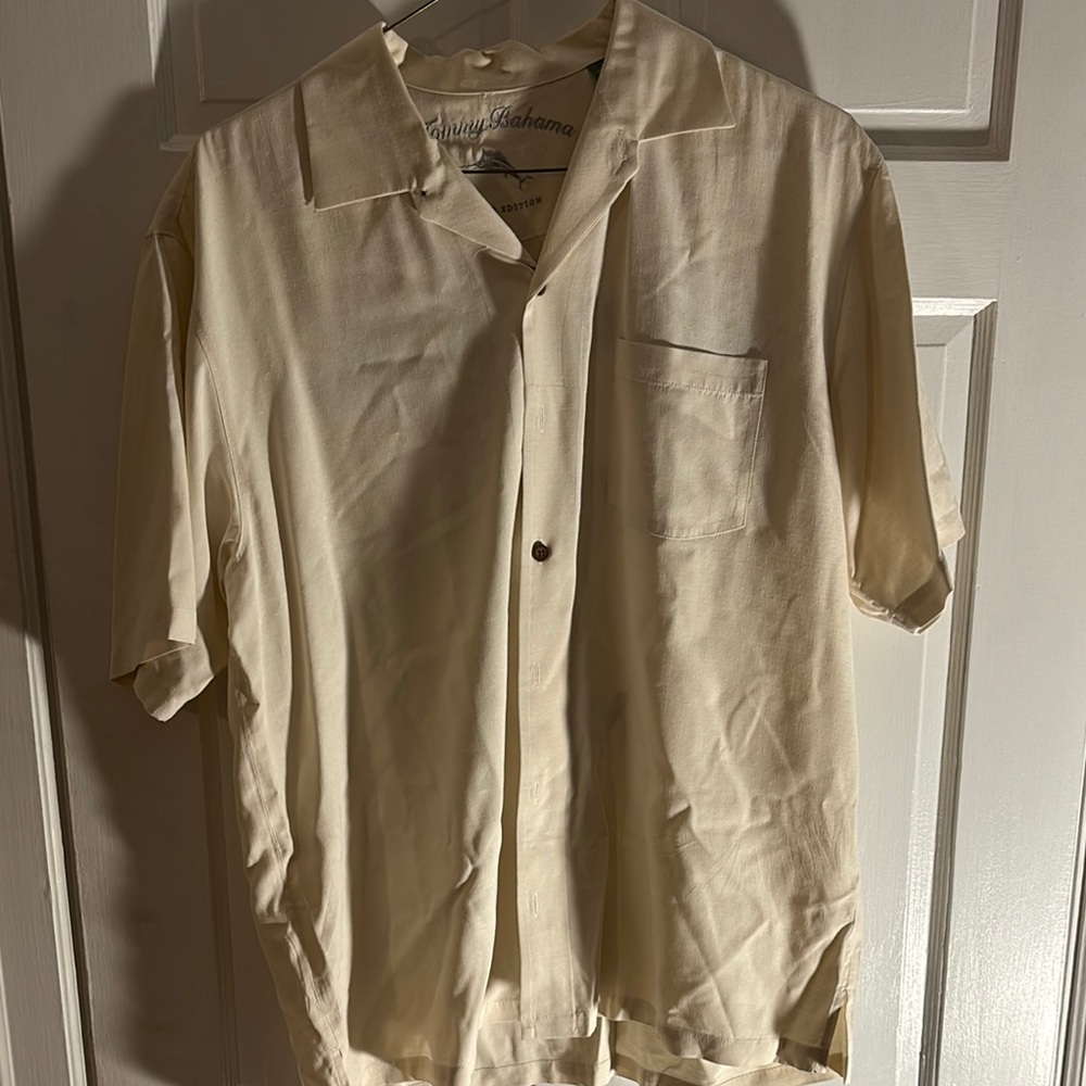 Tommy Bahama Cream Lightweight Casual Shirt